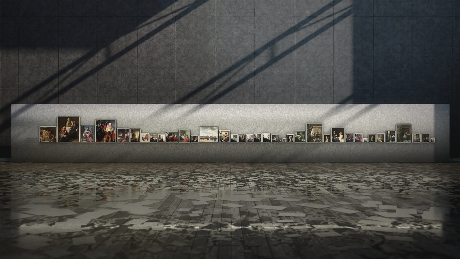 Vermeer Beyond Time / Gallery reconstruction with all Vermeer paintings